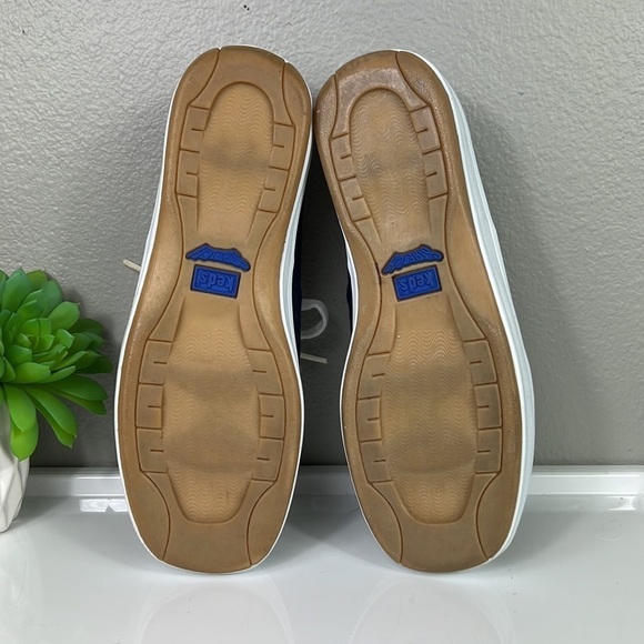 Ked’s Stretch Platform Sneaker 5.5 Classic Navy Lace Up Square Box Toe - Picture 7 of 10
